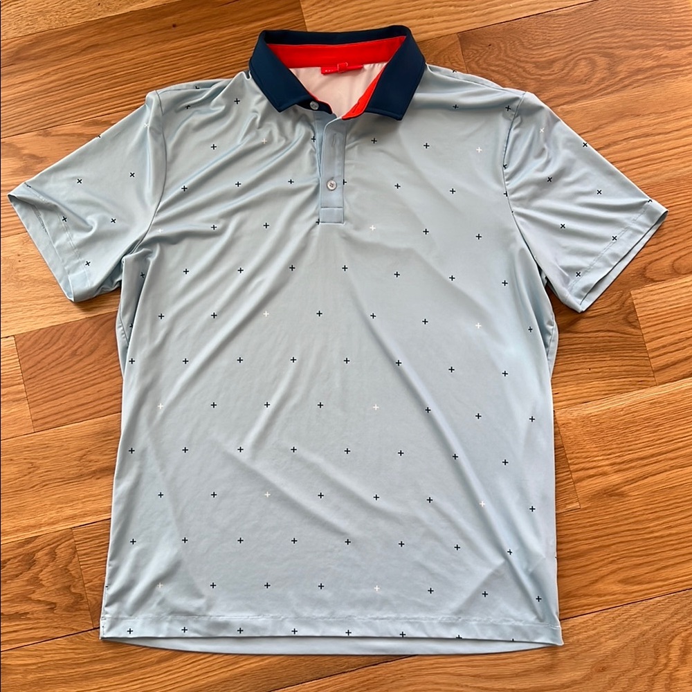 Redvanly Men's Printed Polo sz L